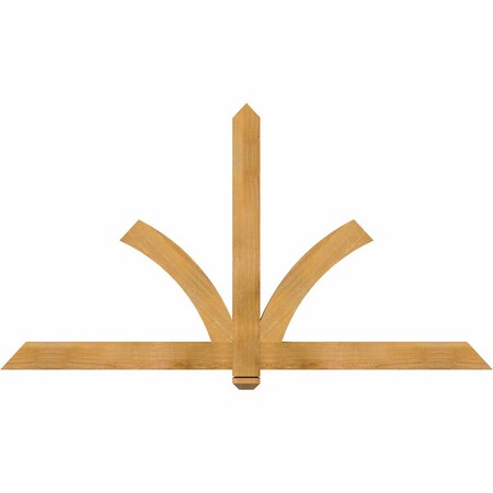 Ekena Millwork Redmond Rough Sawn Timber Gable Bracket, Western Red Cedar, 72"W x 39"H x 2"D x 4"F, 13/12 Pitch GBW072X39X0204RED00RWR